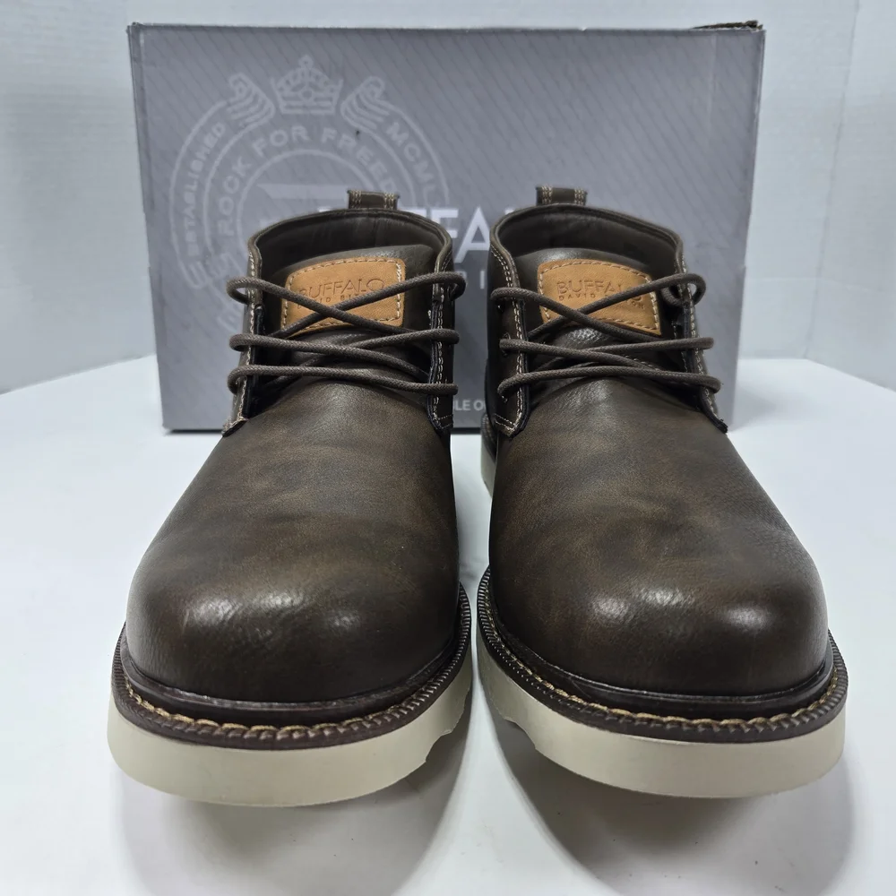 Buffalo David Bitton Men's Brown Chukka Boots Memory Foam Men's Size 13.